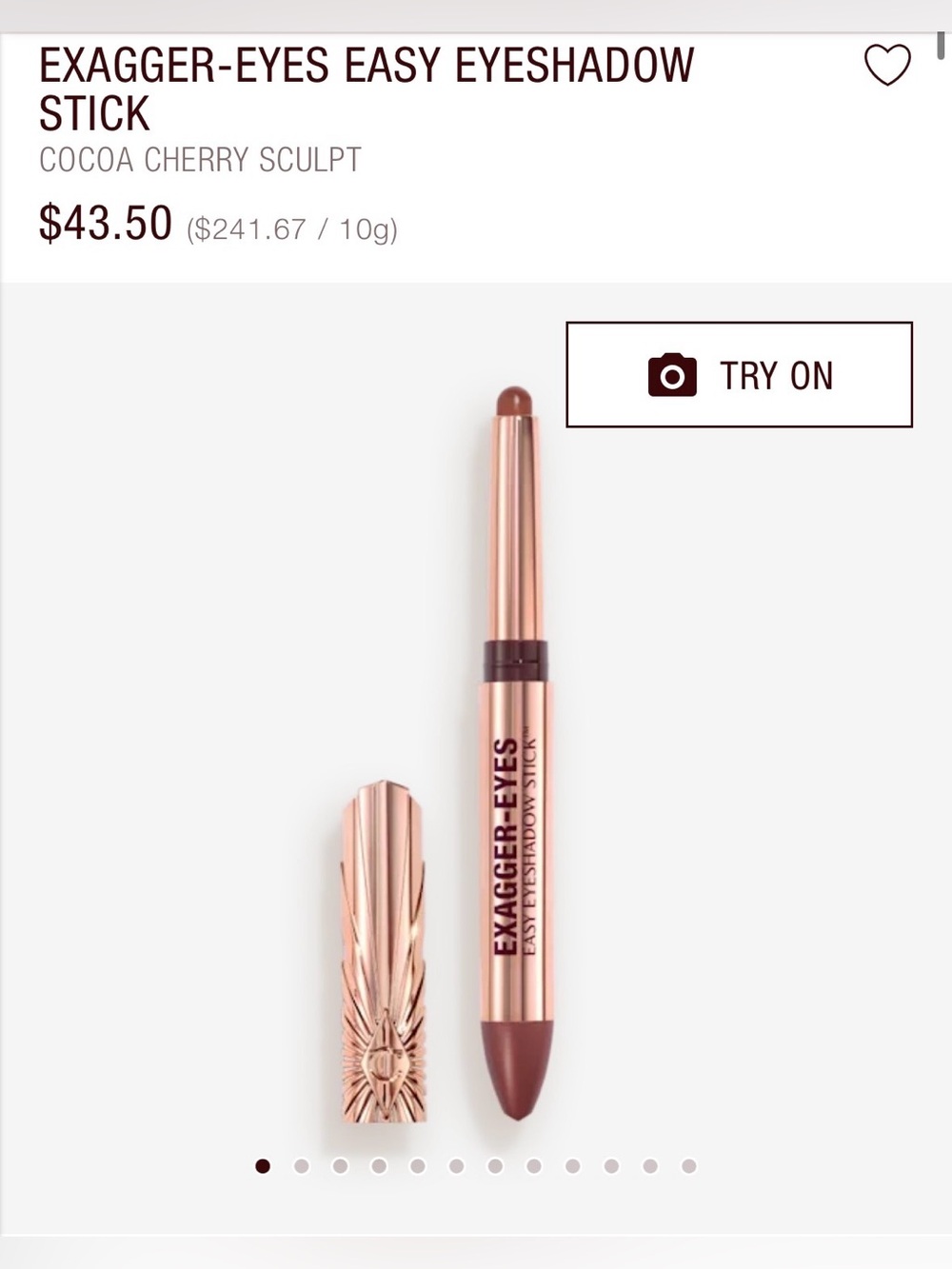 Charlotte Tilbury EXAGGER-EYES EASY EYESHADOW STICK - Cocoa Cherry Sculpt